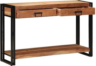 vidaXL Tavolo consolle con cassetto Marrone legno massello di acacia - Vidaxl