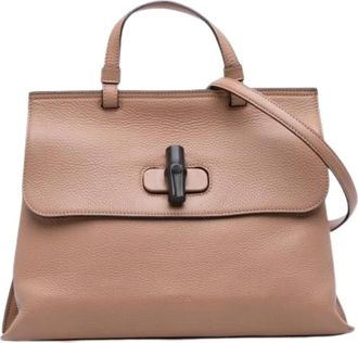 Gucci Pre-owned Handbags, female, Brown, Size: ONE SIZE Pre-owned The Daily satchel