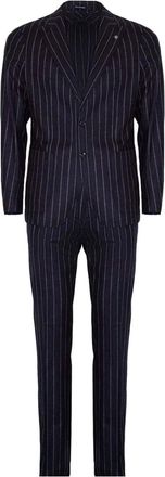 Tagliatore Completo due pezzi gessato - Blu