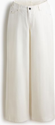 H&M MAMA Before & After Wide Jeans - Weiss