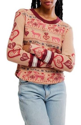 Free People Blissful Layering Long Sleeve T-Shirt in Latte Combo at Nordstrom Rack, Size X-Small