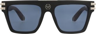 Philipp Plein Aviator-Frame Metal Sunglasses