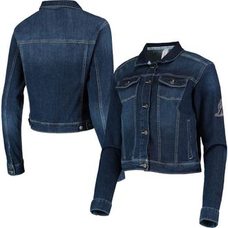 Lusso Womens Lusso Blue Los Angeles Lakers Georgie Swarovski Crystals Button-Up Denim Jacket at Nordstrom, Size X-Small