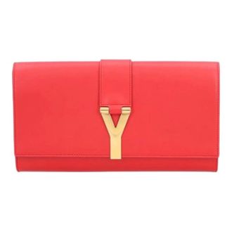 Saint Laurent Pre-owned Clutches, female, Red, Size: ONE SIZE Pre-owned Clutch