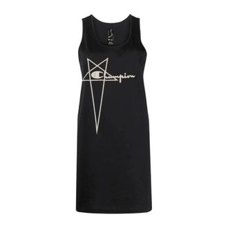 Rick Owens Zwarte Basketball Jurk - Dames - Korte kleedjes - Zwart - S - Katoen - Kleedjes