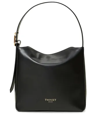Twin-Set leather tote bag - Black