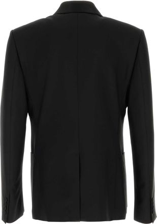 Alexander McQueen Mens Shawl Blazer Black Wool Mohair Blazers