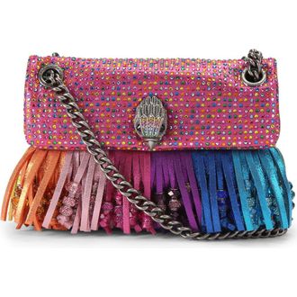 Kurt Geiger Mini Kensington Fringe Shoulder Bag in Open Miscellaneous at Nordstrom