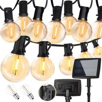 OEM Guirnaldas De Luces Solares Para Jard&iacute;n, 25 Bombillas De 3w