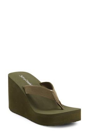 Jeffrey Campbell Astria Platform Wedge Sandal in Olive at Nordstrom, Size 8.5