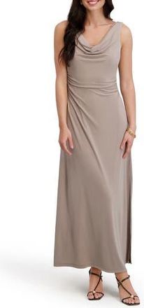 Kensie Cowl Neck Midi Sundress in Taupe at Nordstrom Rack, Size 16