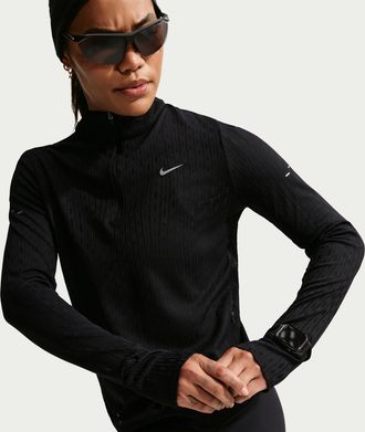 Nike Womens Swift Aero-FIT 1/2-Zip Running Top in Black | IX5952-010