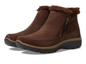 Skechers Easy Going - Cool Zip Womens Shoes Chocolate : 5.5 B - Medium, Suede