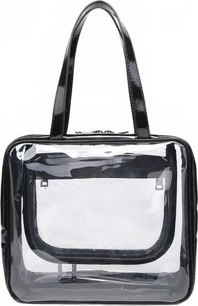 Jen & Co. Womens Rae Clear Cosmetic Bag In Black