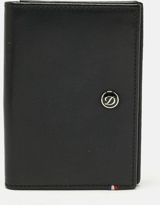 S.T. Dupont S. t. Dupont Black Leather Flap Card Case