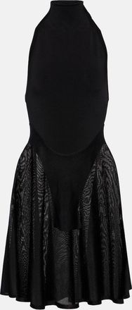 Alaia Jersey and mesh minidress