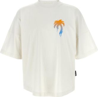 Palm Angels White Crew Neck T-Shirt