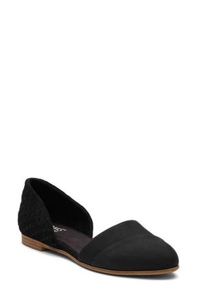 Toms Jutti dOrsay Flat in Black Black at Nordstrom, Size 9