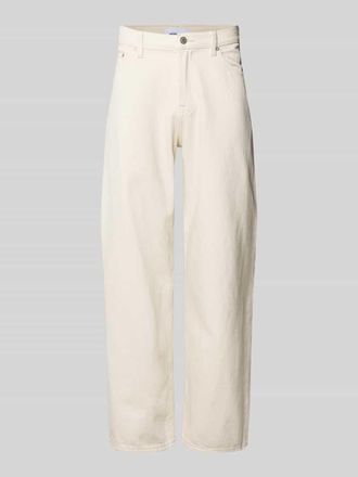 Jack & Jones Loose Straight Fit Jeans mit Eingrifftaschen Modell TED in Ecru, Gr&ouml;&szlig;e 27/30