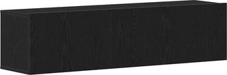 vidaXL Mueble de TV de madera de roble negro 120x30x30,5 cm vidaXL