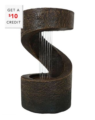 Sunnydaze Winding Showers Tabletop Water Fountain Feature With Led Light With $10 Credit