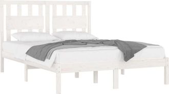 vidaXL Vidaxl - Estructura De Cama De Madera Maciza De Pino Blanca 140x200 Cm