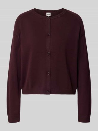 Brax Brax Regular Fit Strickjacke aus reiner Baumwolle in Bordeaux, Gr&ouml;&szlig;e 34