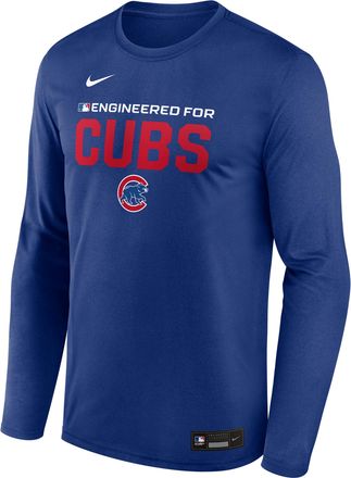 Nike Chicago Cubs Authentic Collection Team Issue Nike Mens Dri-FIT MLB Long-Sleeve T-Shirt in Blue | 02TJ4EWEJ-JE6