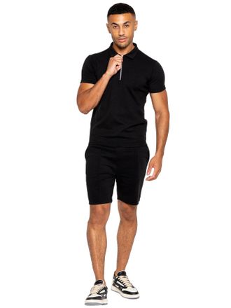 Enzo Jeans | Heren Polo Trainingspak Set - Zwart