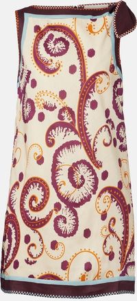 Alemais Al&eacute;mais Wilson printed linen and silk minidress