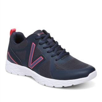 Vionic Womens Miles Ii Sneakers In Navy/ Pink