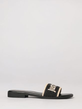 Just Cavalli Mules Just Cavalli in rafia con logo ricamato