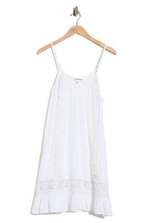 Abound Open Knit Inset Minidress in White at Nordstrom Rack, Size X-Large