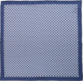 Ferragamo Torneo Zijde Zakdoek - Heren - Accessoires - Blauw - ONE Size - Accessoires