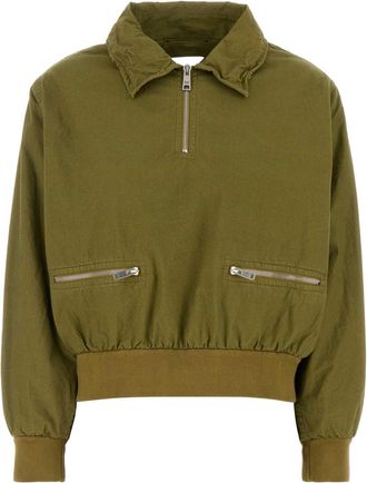 Prada Legergroene Katoenen Jas