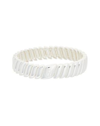 Electric Picks Silver Plated Drift Stretch Bracelet