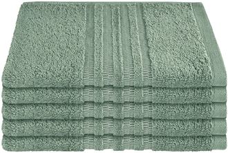 Schiesser Gästehandtücher »Milano aus 100% Baumwolle mit eleganter Bordüre in Hoch-Tief-Optik« Made in Green