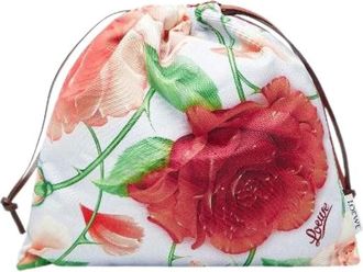 Loewe Pre-owned Mini Bags, female, Multicolor, Size: ONE SIZE Pre-owned Paulas Ibiza Rose Canvas Leather Drawstring Pouch