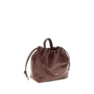 Chlo&eacute; Womens Bordeaux Calf Leather Bos Taurus Shoulder Bag