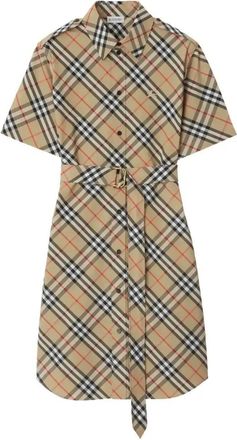 Burberry Cotton Shirt Dress - Womens - Cotton
