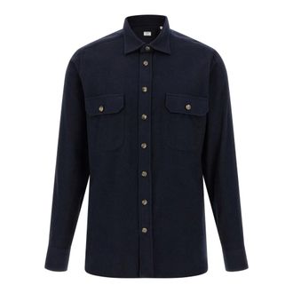 Borriello Heren, Overhemden, Blauw, Maat: S Katoen