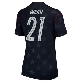 Nike Timothy Weah USMNT 2026 Stadium Away Nike Womens Dri-FIT Soccer Jersey in Blue | NN203943376-USM