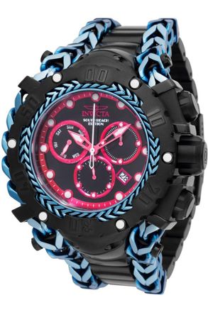 Invicta Gladiator - SOUTH BEACH 48611 Heren Horloge - Quartz Uurwerk - Roestvrij Staal met roze Wijzerplaat - 58mm