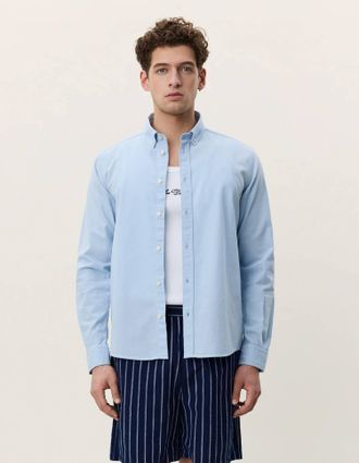 Les Deux Cotton Linen Shirt In Sky