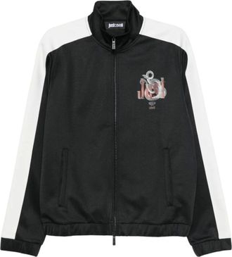 Just Cavalli Sudadera deportiva con estampado de serpiente - Sweatshirts & Hoodies - Hombre - Negro - XL