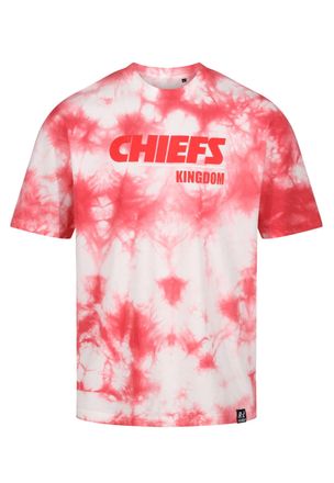 Recovered Clothing Kansas City Chiefs NFL Tie-Dye Relaxed Oversized T-Shirt Red White