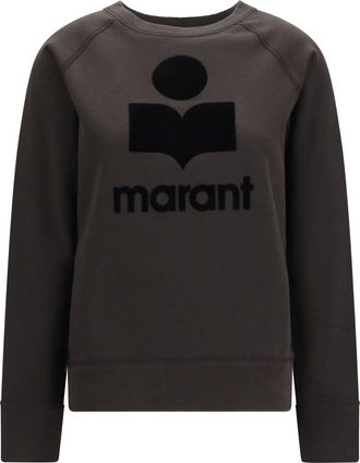 Isabel Marant Womens Cotton Sweatshirt Faded Black Sweatshirts Sweater