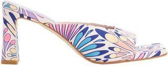 8 by YOOX PRINTED HIGH-HEEL MULES