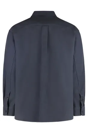 Christophe Lemaire Utility Cotton Twill Overshirt - Blue