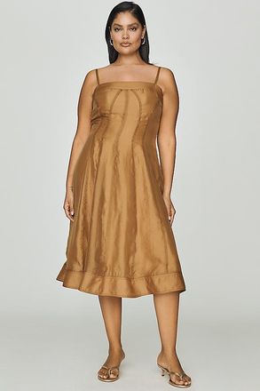 Pilcro Marin Square-Neck Midi Dress